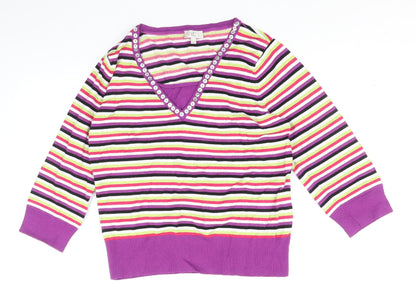 Womens UK Size M CC Multicoloured Pullover Jumper