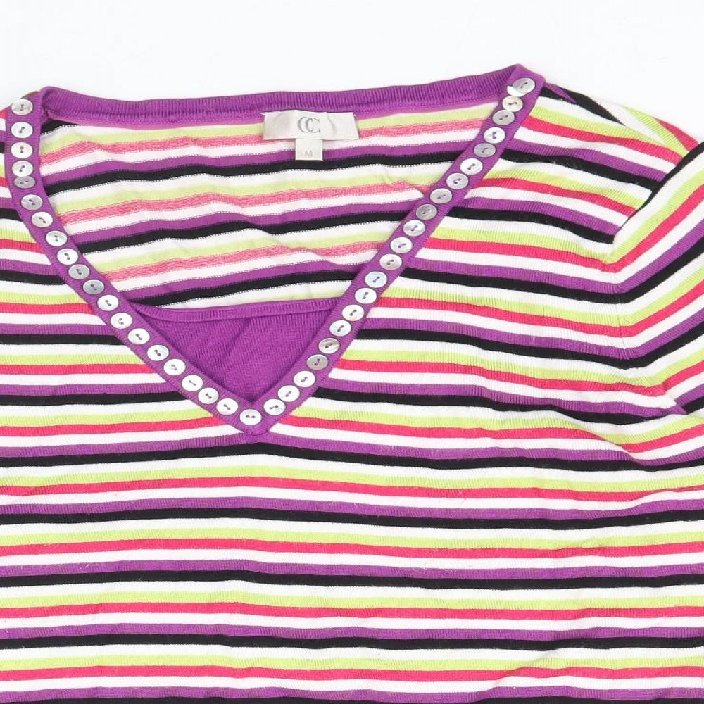 Womens UK Size M CC Multicoloured Pullover Jumper