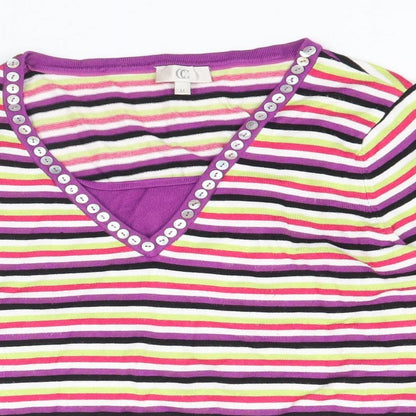 Womens UK Size M CC Multicoloured Pullover Jumper