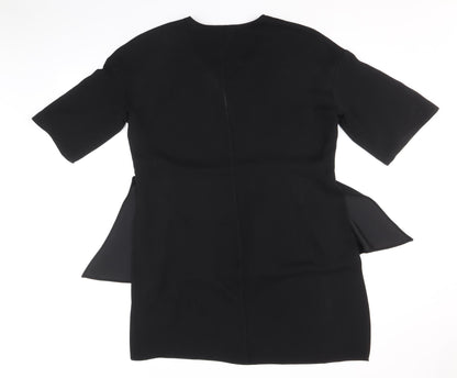Womens UK Size 14 H&M Black Tunic Blouse