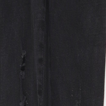 Seven Womens Black Cotton Skinny Jeans Size 4 Regular Zip