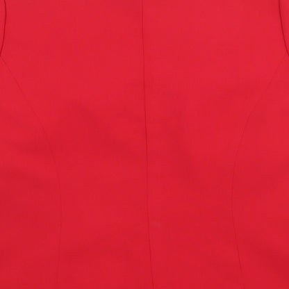 Preworn Womens Red Polyester Basic T-Shirt Size 12 Sweetheart