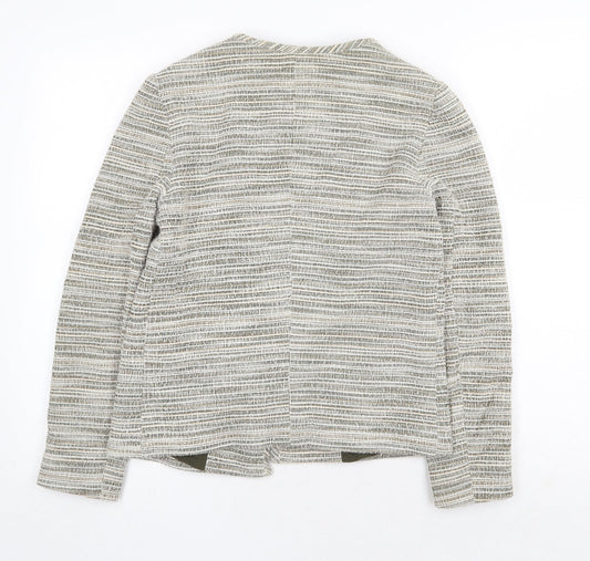 Mango Womens Grey Striped Jacket Blazer Size M