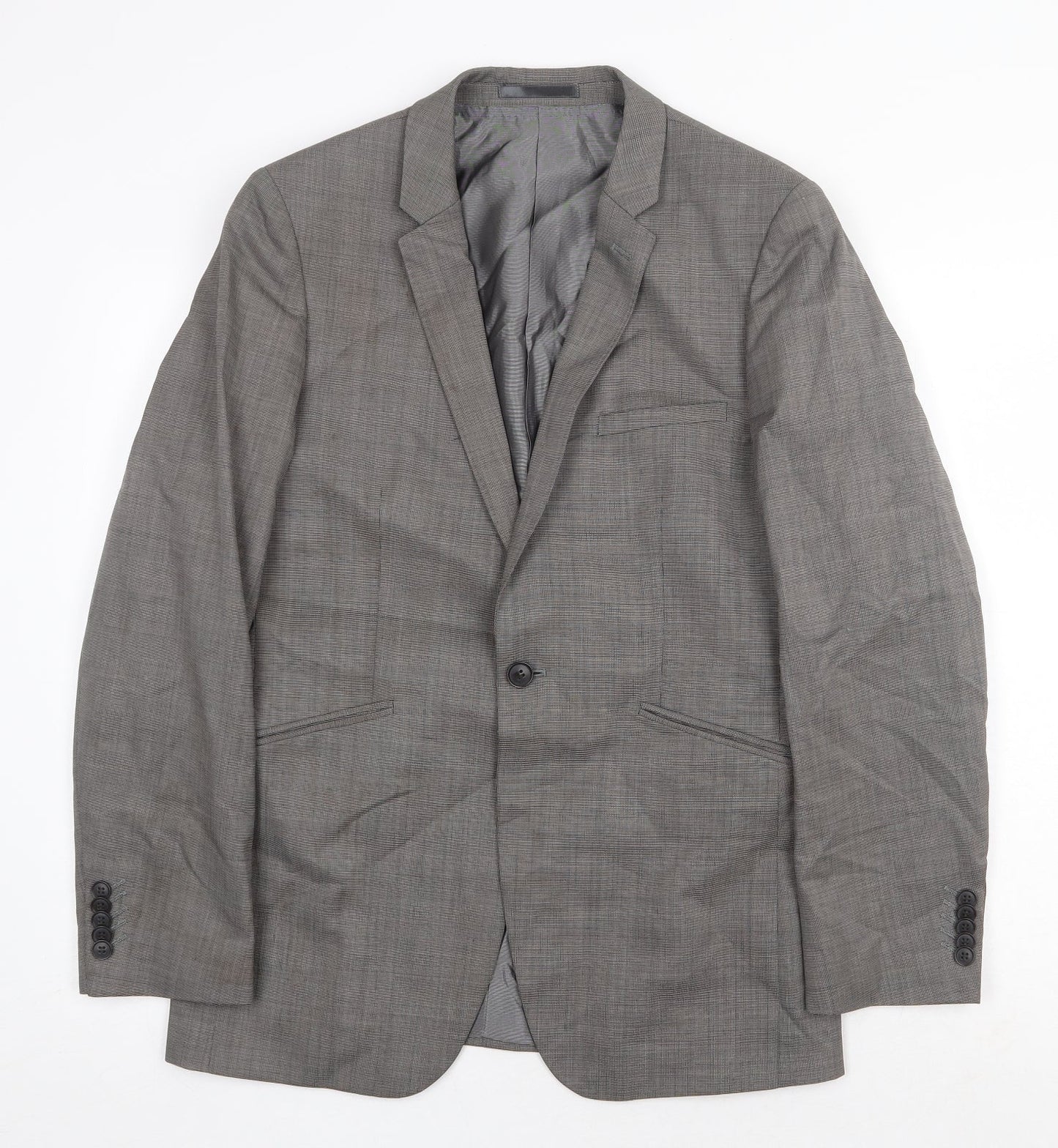 Mens UK Size 38 One Six Five Regular Grey Suit Jacket