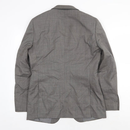 Mens UK Size 38 One Six Five Regular Grey Suit Jacket