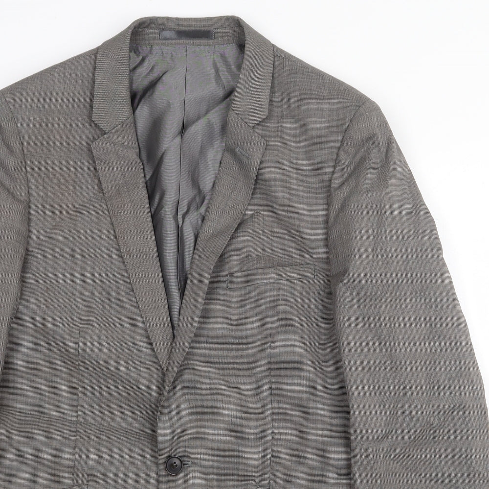 Mens UK Size 38 One Six Five Regular Grey Suit Jacket