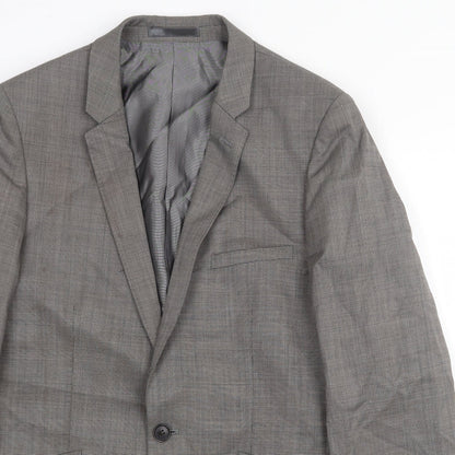 Mens UK Size 38 One Six Five Regular Grey Suit Jacket