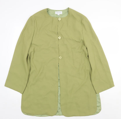 Womens UK Size L Sensations Green Overcoat