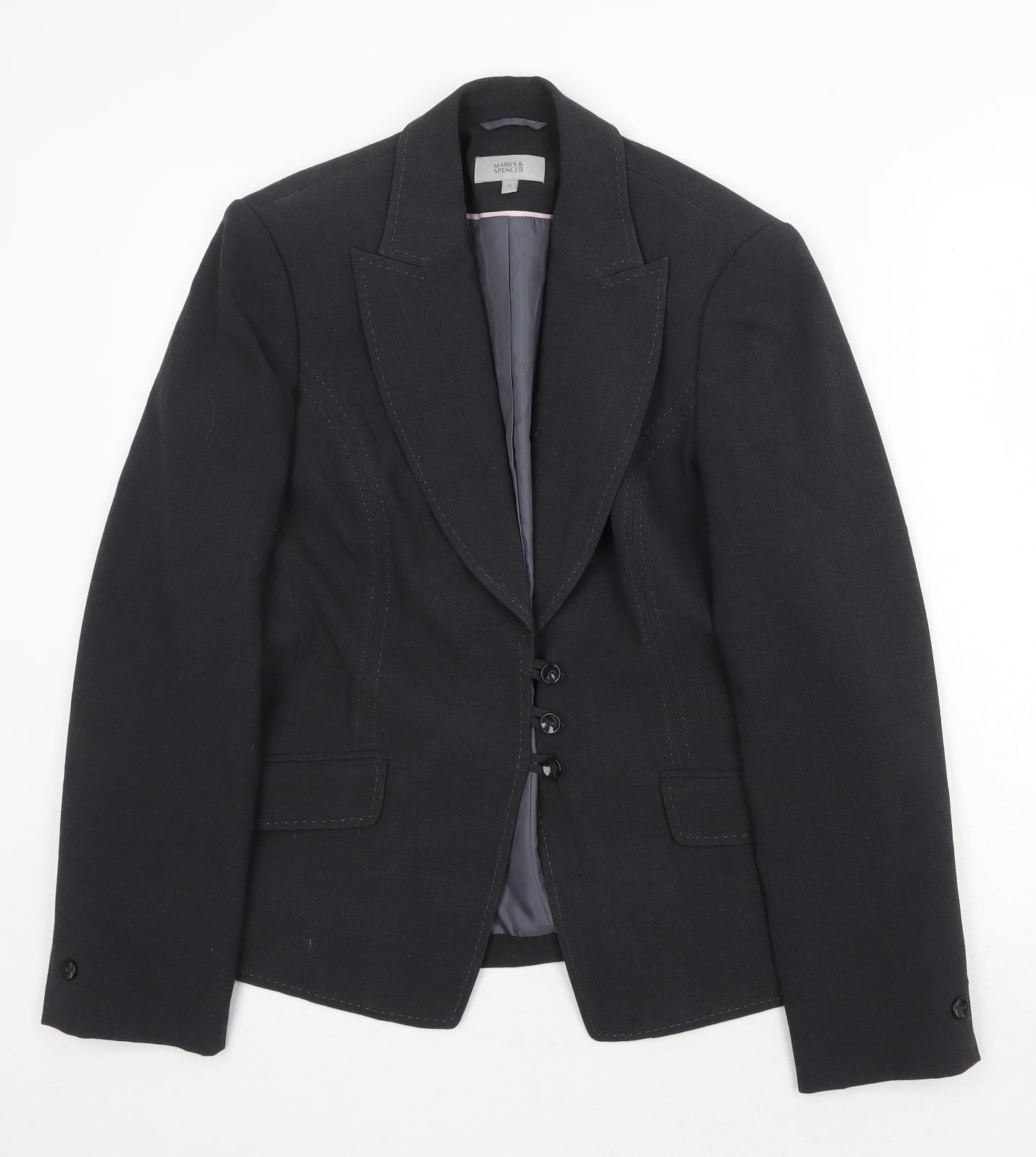Womens UK Size 14 Marks and Spencer Regular Grey Blazer