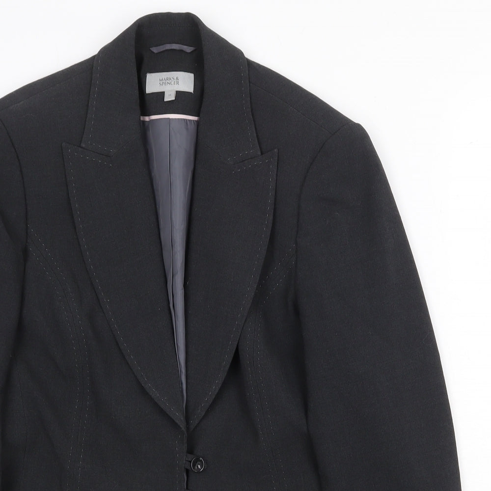Womens UK Size 14 Marks and Spencer Regular Grey Blazer