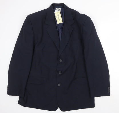 Mens UK Size 44 Premier Man Regular Blue Suit Jacket