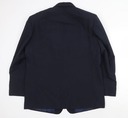 Mens UK Size 44 Premier Man Regular Blue Suit Jacket