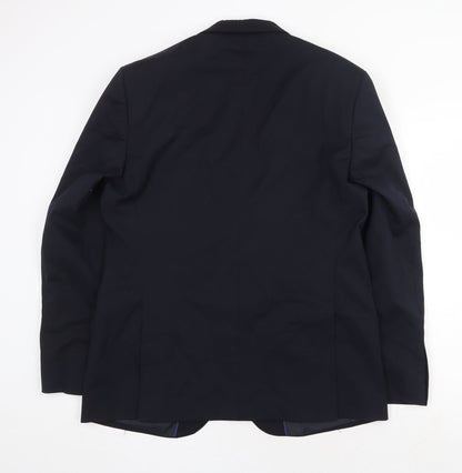 Mens UK Size 40 Marks and Spencer Regular Blue Suit Jacket