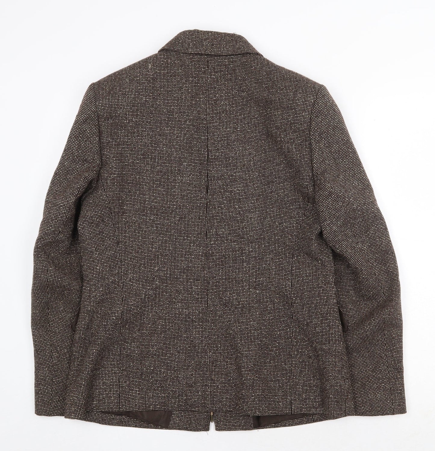 Hauber Womens Brown Jacket Size 14 Zip