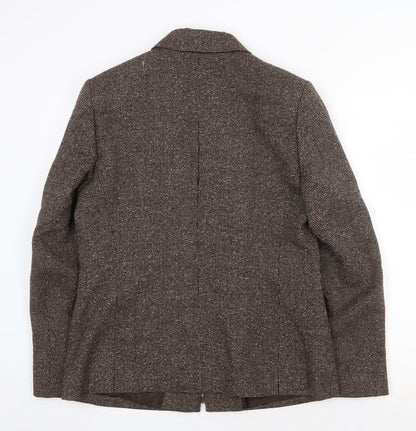 Hauber Womens Brown Jacket Size 14 Zip