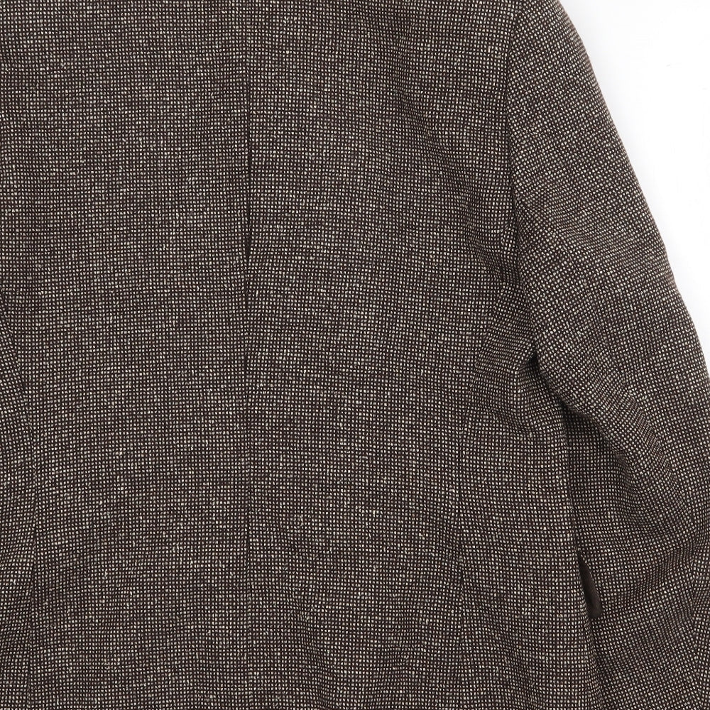 Hauber Womens Brown Jacket Size 14 Zip