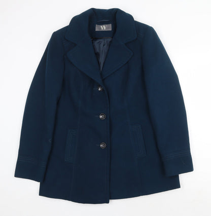 Womens UK Size 14 BHS Green Pea Coat