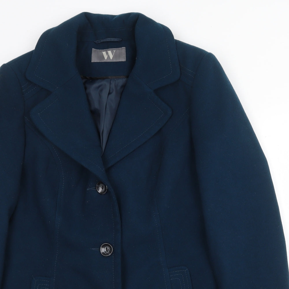Womens UK Size 14 BHS Green Pea Coat