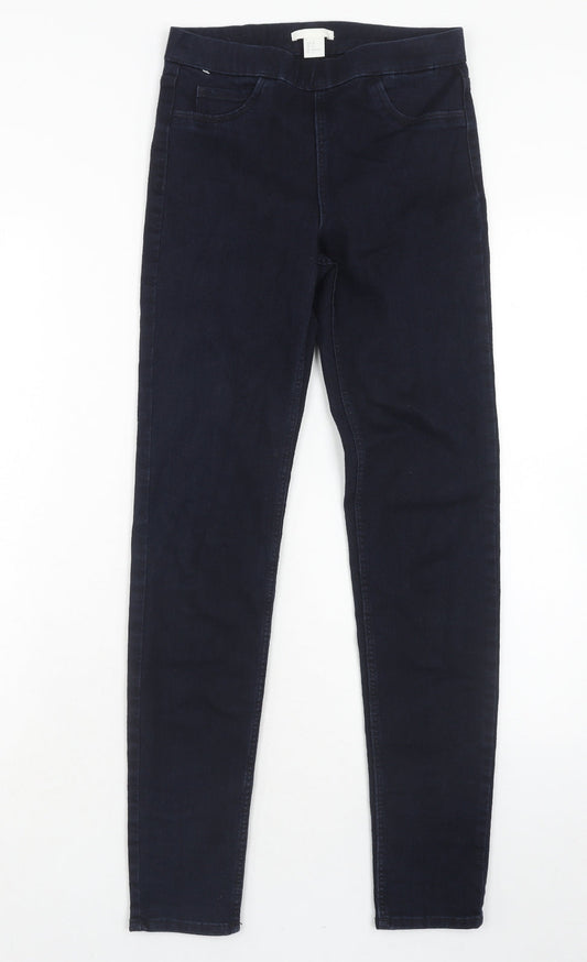 Womens UK Size 6 H&M Regular Fit Jegging Blue Jeans