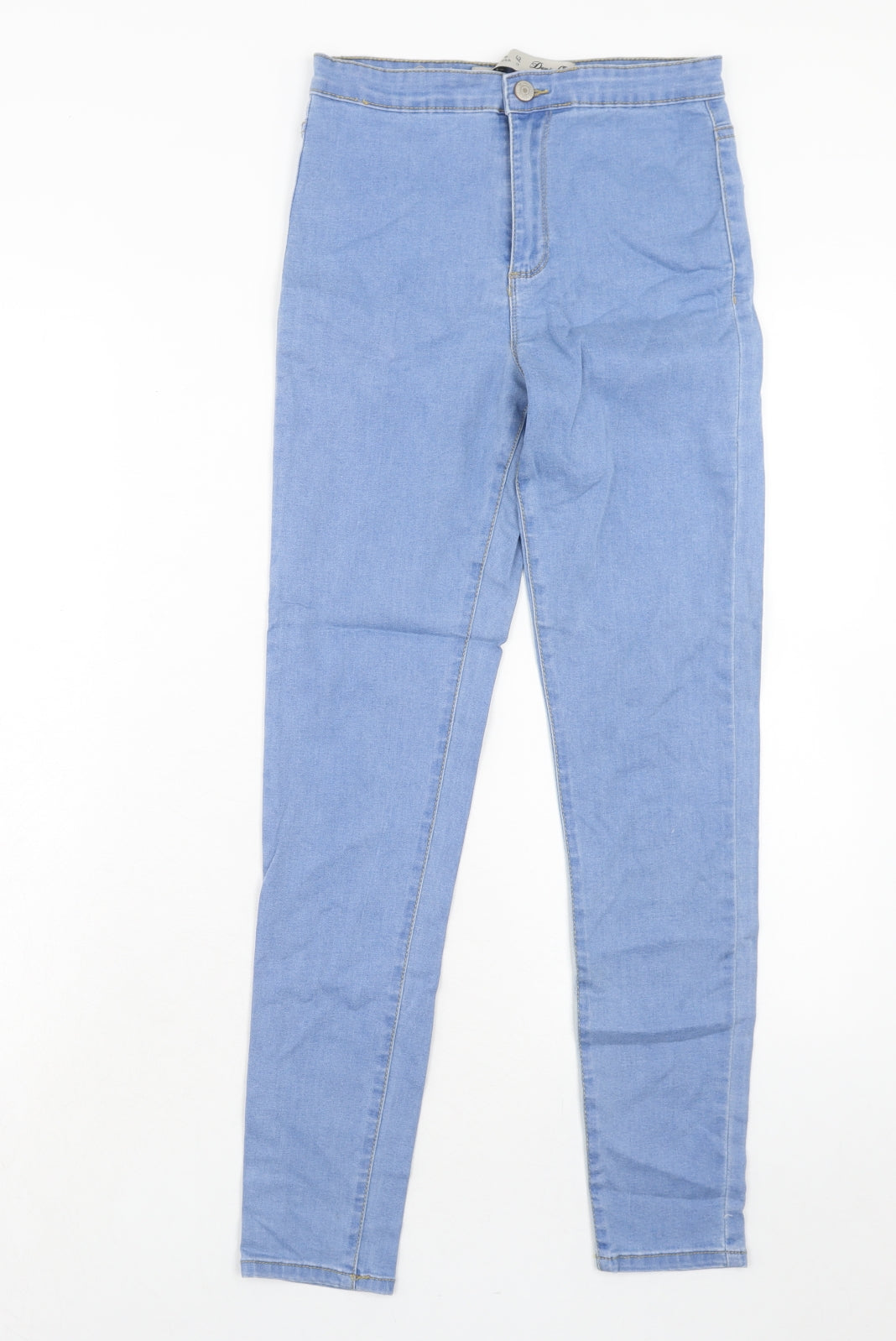 Denim & Co. Womens Blue Cotton Skinny Jeans Size 10 Regular Zip