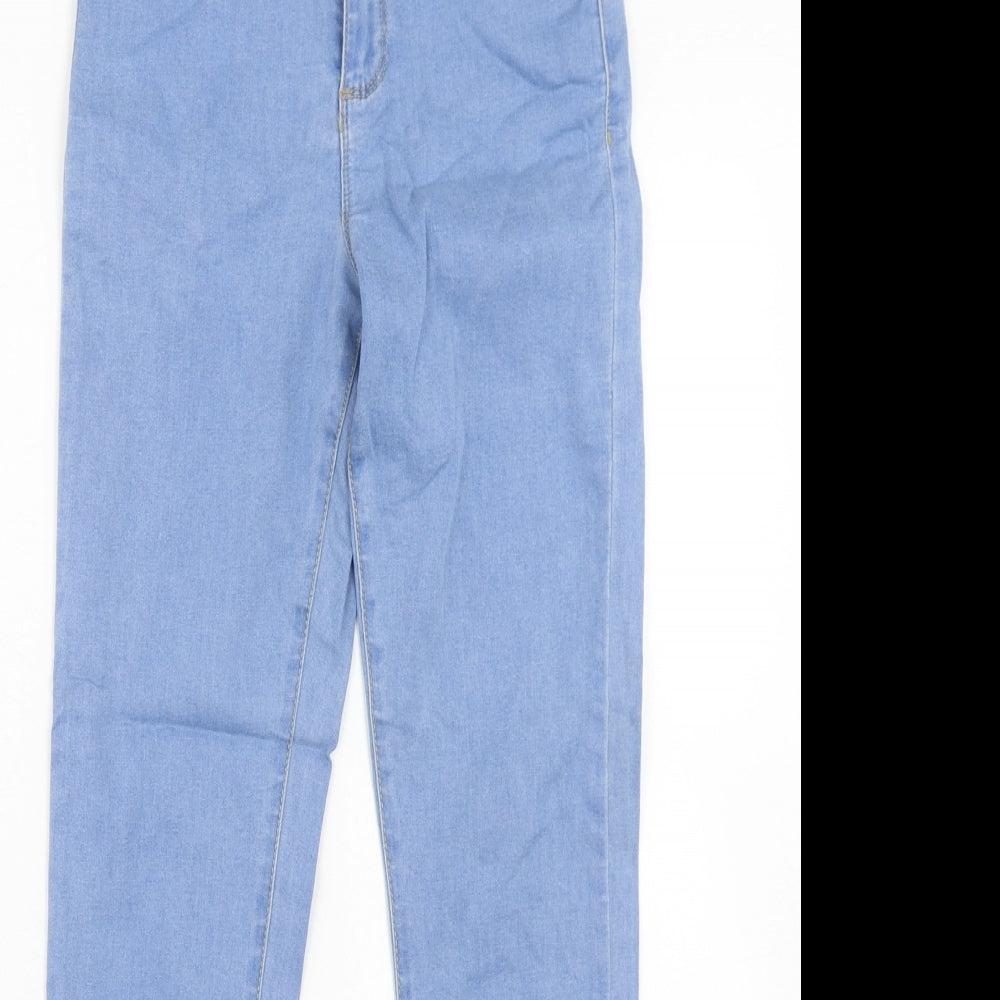 Denim & Co. Womens Blue Cotton Skinny Jeans Size 10 Regular Zip