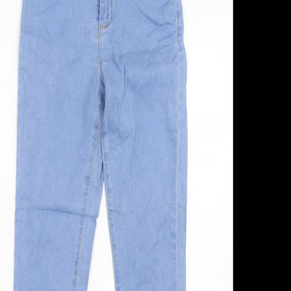 Denim & Co. Womens Blue Cotton Skinny Jeans Size 10 Regular Zip