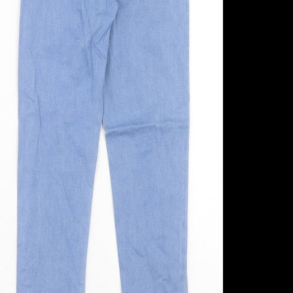 Denim & Co. Womens Blue Cotton Skinny Jeans Size 10 Regular Zip