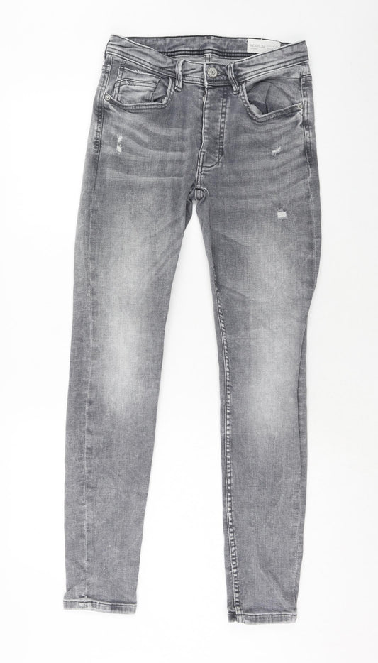 Denim & Co. Mens Red Cotton Skinny Jeans Size 30 in L32 in Regular Zip