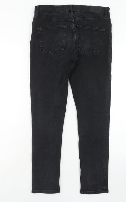 BDG Womens Black Cotton Straight Jeans Size 30 in L30 in Regular Zip