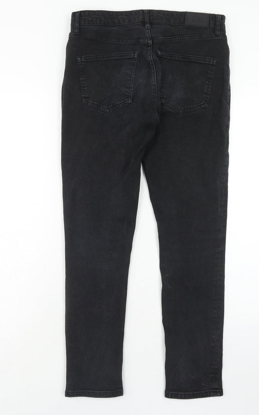 BDG Womens Black Cotton Straight Jeans Size 30 in L30 in Regular Zip