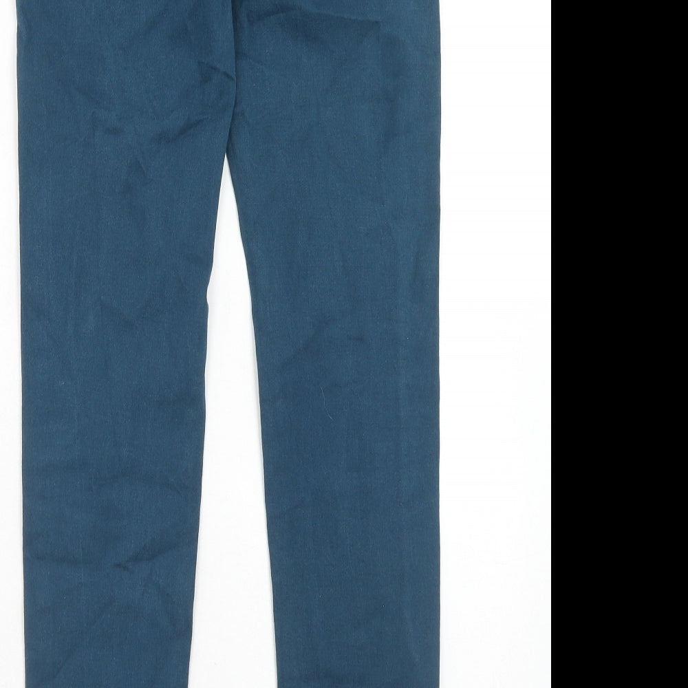Marks and Spencer Womens Blue Cotton Skinny Jeans Size 8 Regular Zip