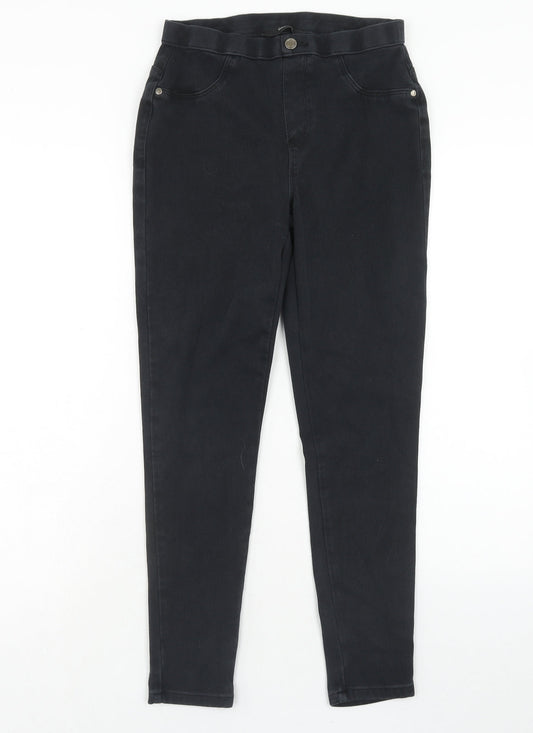George Womens Black Cotton Skinny Jeans Size 8 Regular