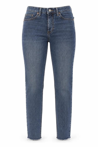 Topshop Womens Blue Cotton Skinny Jeans Size 25 in L34 in Regular Zip