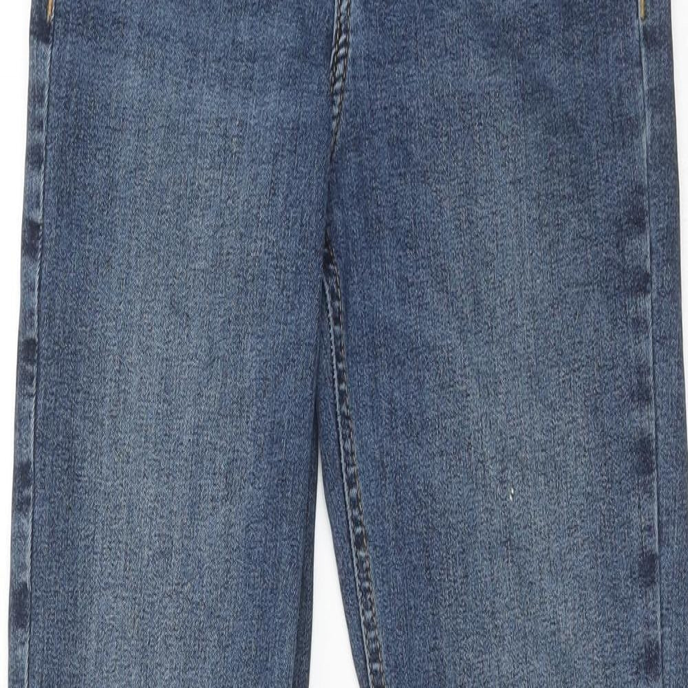 Topshop Womens Blue Cotton Skinny Jeans Size 25 in L34 in Regular Zip