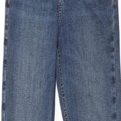 Topshop Womens Blue Cotton Skinny Jeans Size 25 in L34 in Regular Zip