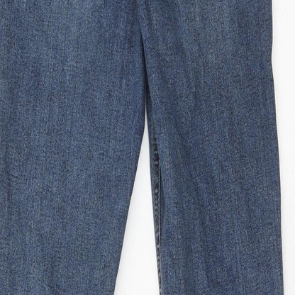 Topshop Womens Blue Cotton Skinny Jeans Size 25 in L34 in Regular Zip