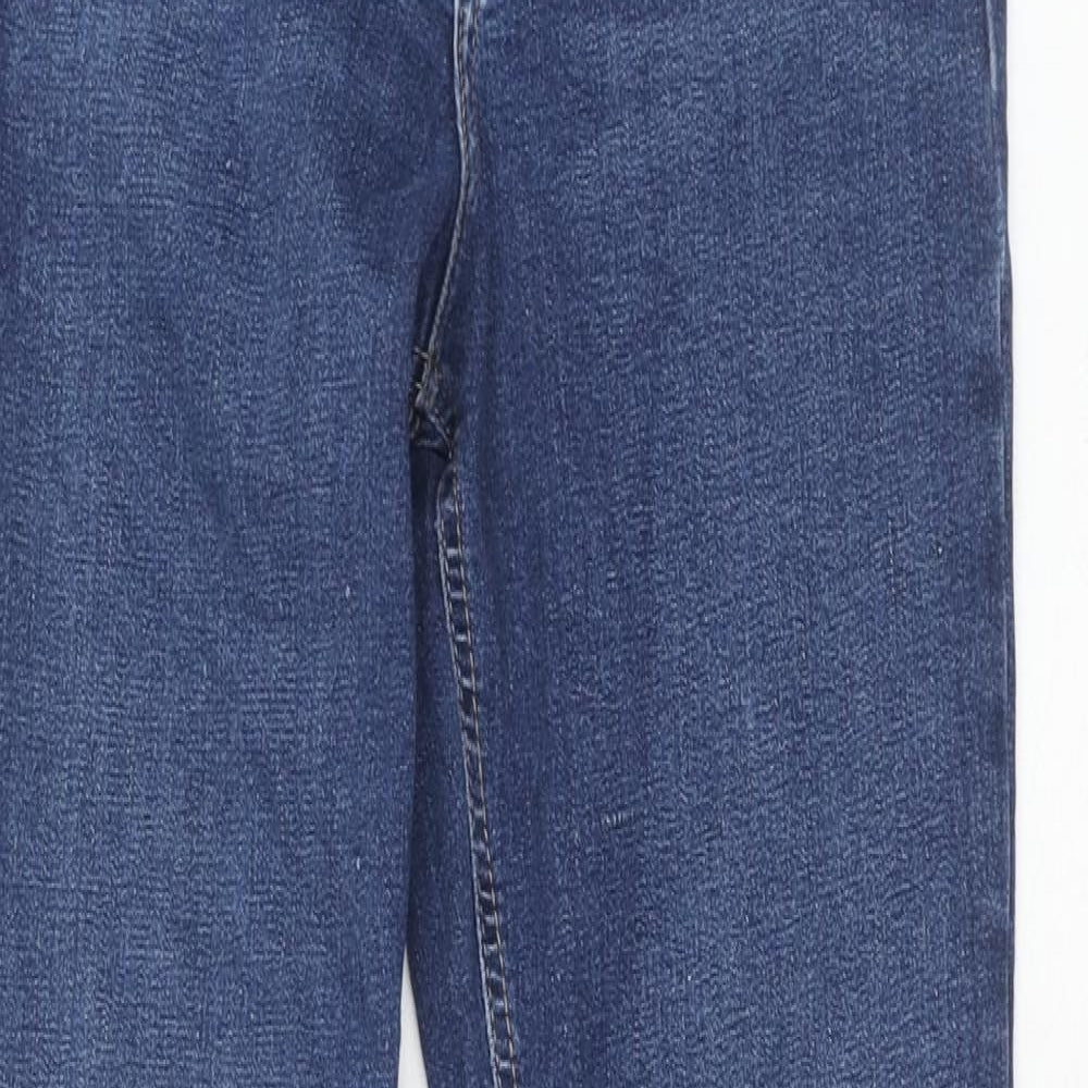 Topshop Womens Blue Cotton Skinny Jeans Size 25 in L34 in Regular Zip