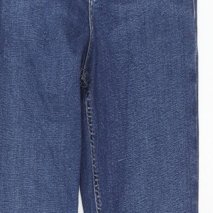 Topshop Womens Blue Cotton Skinny Jeans Size 25 in L34 in Regular Zip