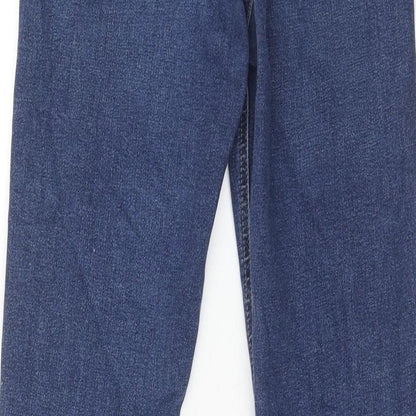 Topshop Womens Blue Cotton Skinny Jeans Size 25 in L34 in Regular Zip
