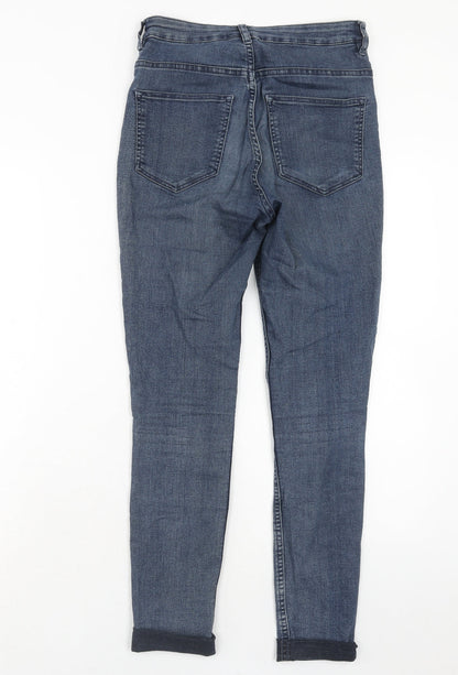 Womens UK Size 8 H&M Regular Fit Skinny Blue Jeans
