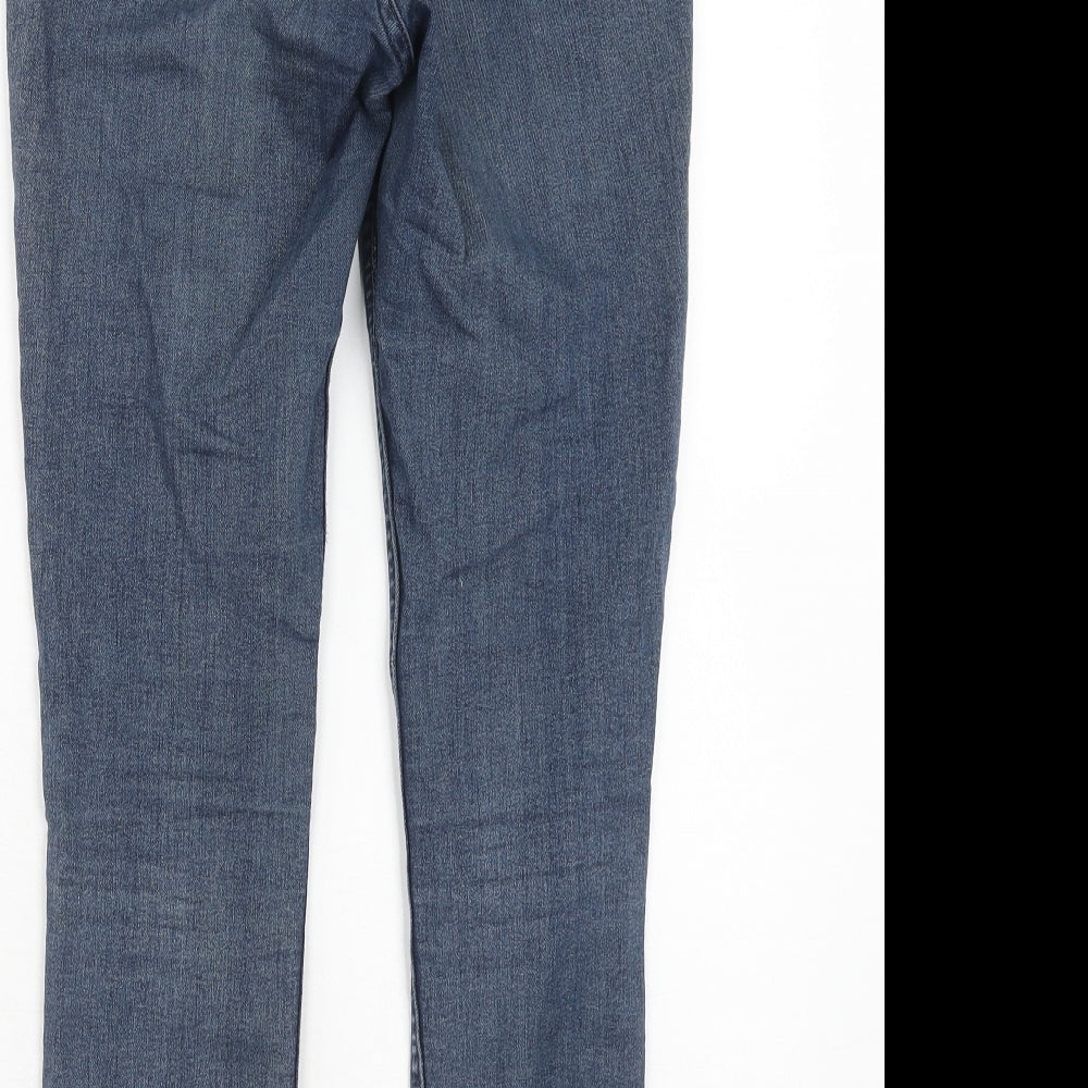 Womens UK Size 8 H&M Regular Fit Skinny Blue Jeans