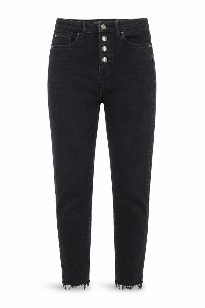 Womens UK Size 8 Denim & Co. Regular Fit Straight Black Jeans