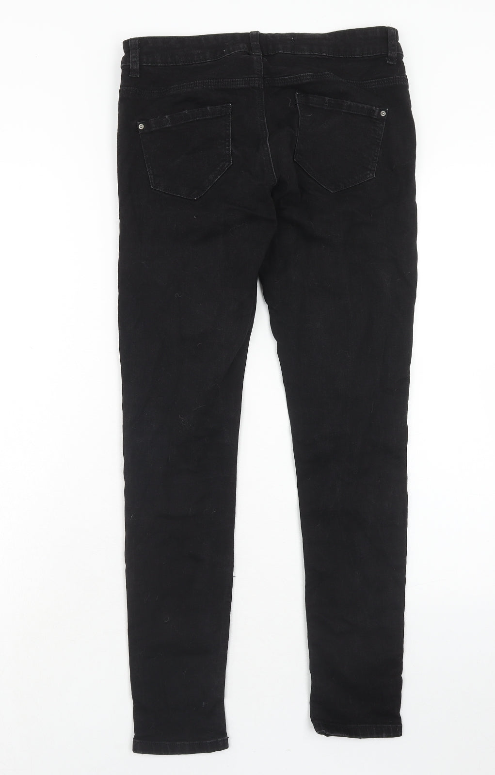 Denim & Co. Womens Black Cotton Skinny Jeans Size 10 Regular Zip