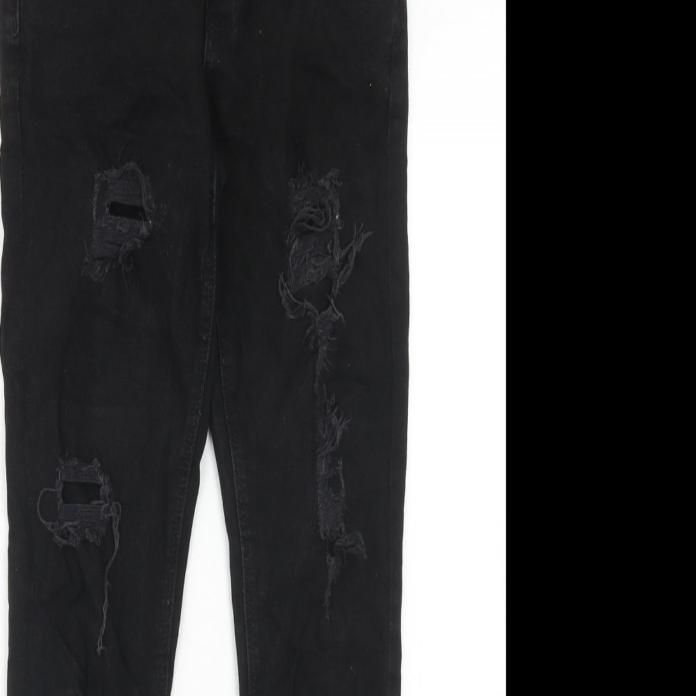 Denim & Co. Womens Black Cotton Skinny Jeans Size 10 Regular Zip