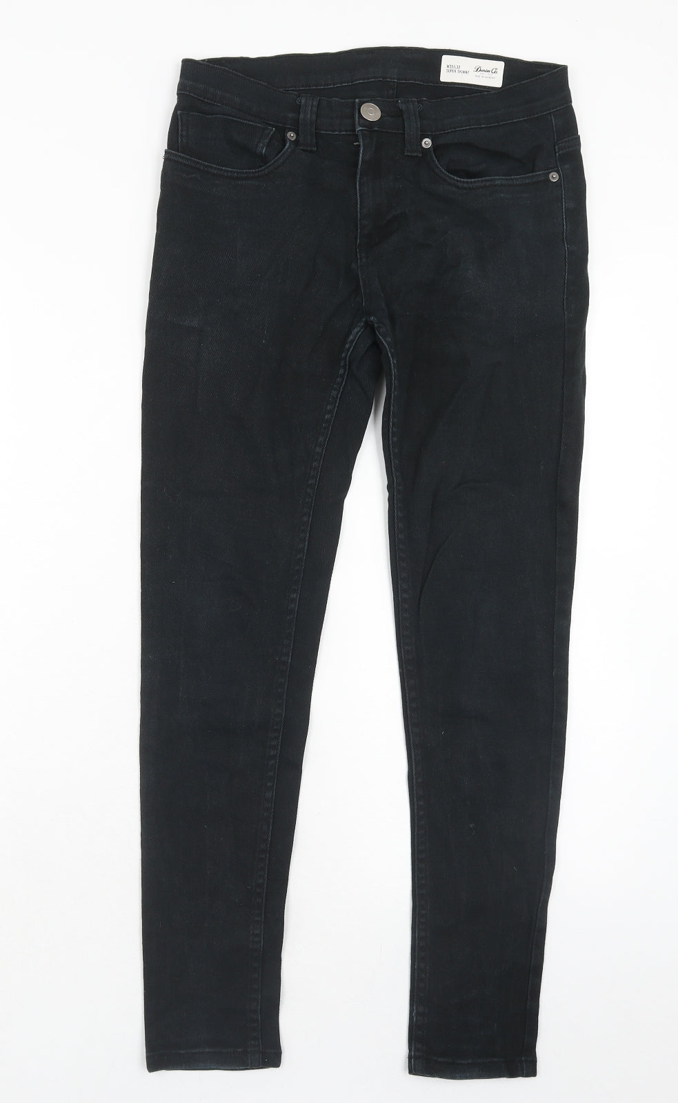 Denim & Co. Mens Black Cotton Skinny Jeans Size 30 in L30 in Regular Zip