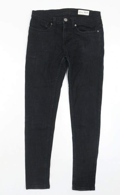 Denim & Co. Mens Black Cotton Skinny Jeans Size 30 in L30 in Regular Zip