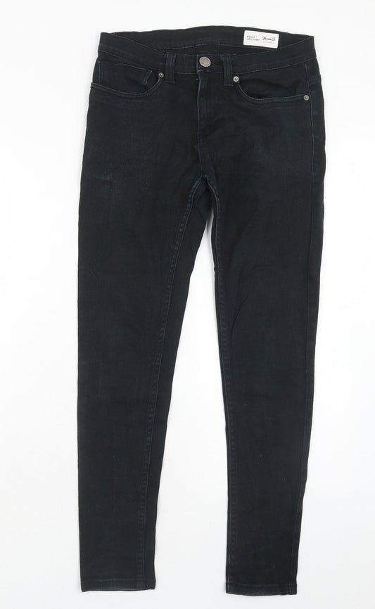 Denim & Co. Mens Black Cotton Skinny Jeans Size 30 in L30 in Regular Zip