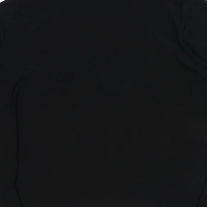 Essential Collection Womens Black Scoop Neck Polyester Cardigan Jumper Size 16 - Tie Front
