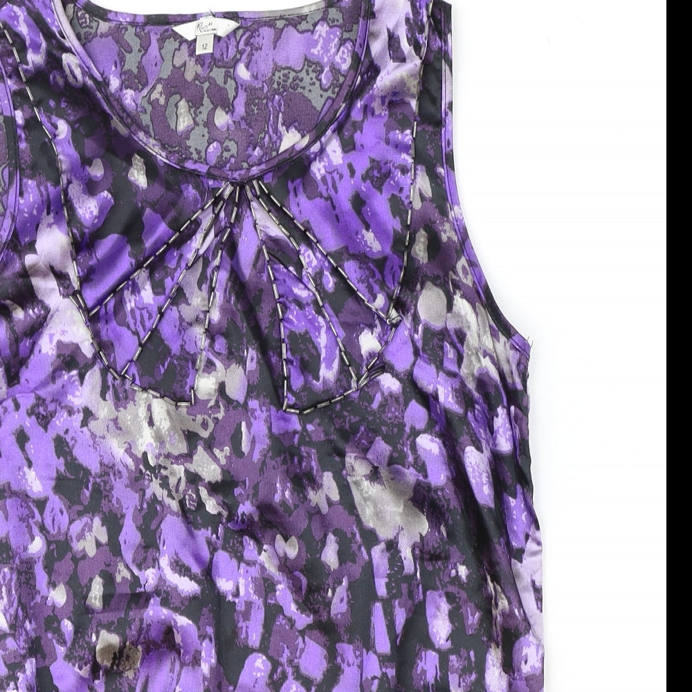 Womens UK Size 12 Klass Purple Basic Tank
