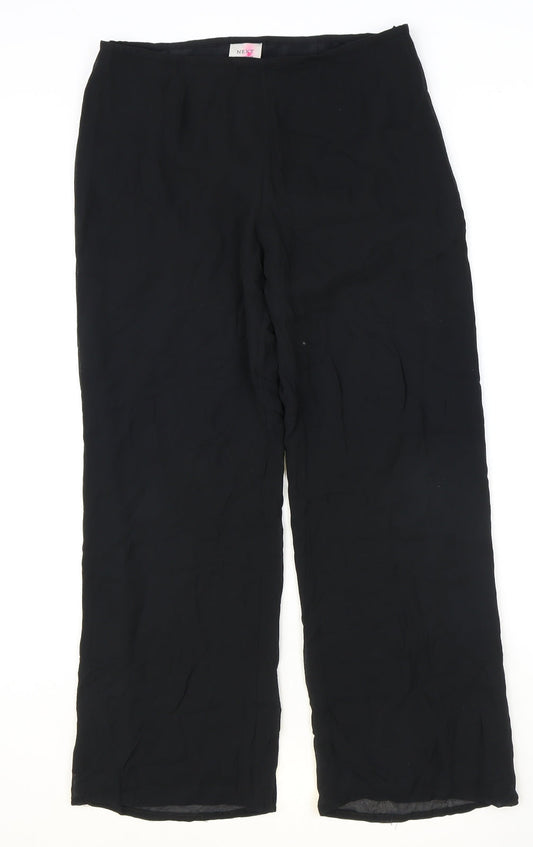 Womens UK Size 10 NEXT Regular Fit  Black Trousers